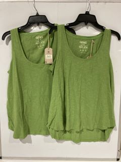 2 FATFACE ORGANIC COTTON KIRSTY VEST IN OLIVE GREEN SIZE 14