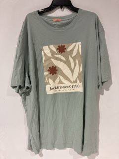 JACK & JONES JORMABELLA BRANDING TEE IN GRAY MIST SIZE 4XL