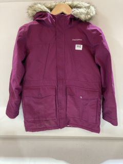 CRAGHOPPERS PURPLE WATERPROOF WINTER JACKET AGE 13