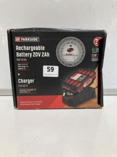 RECHARGEABLE BATTERY 20V 2AH & CHARGER