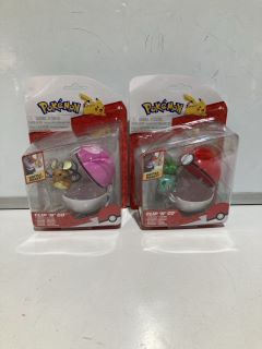 2 X POKEMON CLIP N GO TOYS