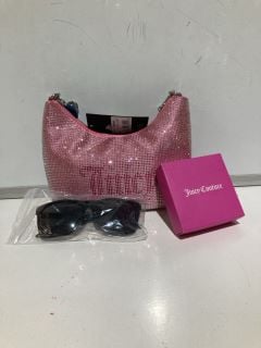 GUCCI SUNGLASSES, TO ALSO INCLUDE JUICY PINK SPARKLY HANDBAG & JUICY PLATED JEWELLERY