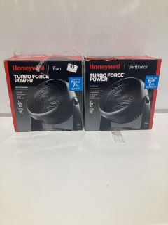 2 X HONEYWELL TURBO FORCE POWER AIR CIRCULATOR FAN