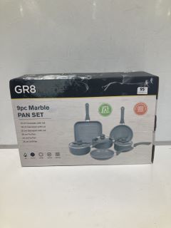 GR8 HOME 9 PIECE MARBLE PAN SET