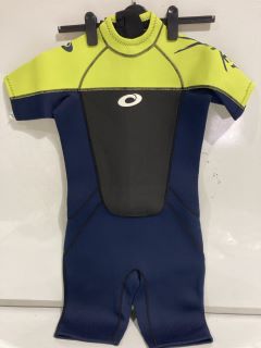 OSPREY KIDS WETSUIT NEON YELLOW SIZE LXT, TO ALSO INCLUDE NORMANDIA QUICK DRY MICROFIBER TOWEL