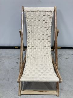 THE WHITE COMPANY RESTING WOVEN OUTDOOR BEACH CHAIR - NEUTRAL - RRP £155