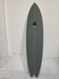 MALUKU ARCHFISHOP SURFBOARD - 7FT10" - GREY/WHITE/PINLINE - RRP £640