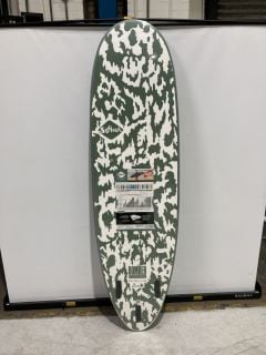 SOFTECH BOMBER SURFBOARD - 6FT10" - SMOKE/GREEN/WHITE - RRP £390