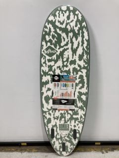 SOFTECH BOMBER SURFBOARD - 5FT10" - SMOKE/GREEN/WHITE - RRP £340