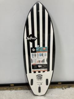 SOFTECH FILIPE TOLEDO WILDFIRE SURFBOARD - 5FT3" - BLACK/WHITE STRIPED - RRP £370