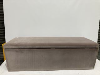 THE WHITE COMPANY VELVET OTTOMAN STORAGE BENCH - CHARCOAL GREY - RRP £180