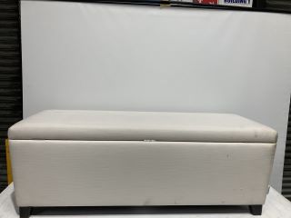 THE WHITE COMPANY SIMPLE OTTOMAN STORAGE BENCH - WHITE - RRP £180