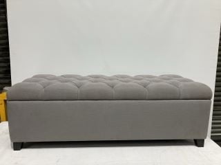 THE WHITE COMPANY UPHOLSTERED OTTOMAN STORAGE BENCH - GREY - RRP £180