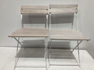 THE WHITE COMPANY BISTRO CHAIRS - SET OF 2 - WHITE - RRP £115