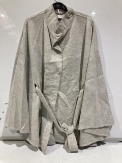 THE WHITE COMPANY DOUBLE FACE CAPE - PALE GREY - L - RRP £249