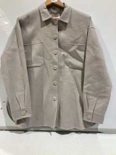 THE WHITE COMPANY DOUBLE FACED SHACKET - NATURAL - 18 - RRP £149