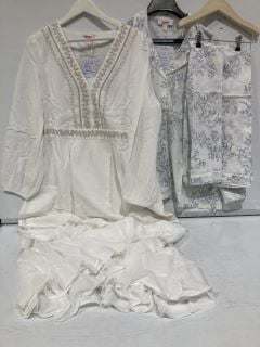 A QTY OF THE WHITE COMPANY ITEMS TO INCLUDE COTTON JERSEY LADDER TRIM NIGHTIE XL WHITE TOTAL RRP £780