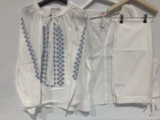 A QTY OF THE WHITE COMPANY ITEMS TO INCLUDE POINTELLE TIE HEM PJ SET XL PALE BLUE TOTAL RRP £83