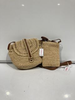 A QTY OF THE WHITE COMPANY ITEMS TO INCLUDE STRAW AND LEATHER SATCHEL BAG ONE SIZE NATURAL TOTAL RRP £264