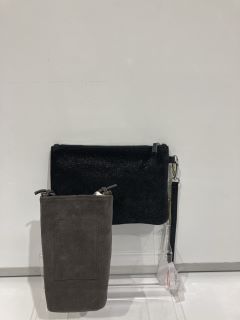 A QTY OF THE WHITE COMPANY ITEMS TO INCLUDE SUEDE SPARKLE MINI WRISTLET CLUTCH BAG ONE SIZE BLACK TOTAL RRP £164