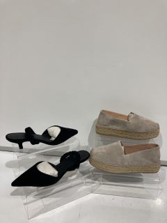 A QTY OF THE WHITE COMPANY ITEMS TO INCLUDE VELVET SLING BACK HEELED MULES BLACK 37 TOTAL RRP £276