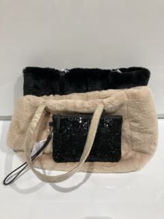 A QTY OF THE WHITE COMPANY ITEMS TO INCLUDE SEQUIN CLUTCH BAG ONE SIZE BLACK TOTAL RRP £260