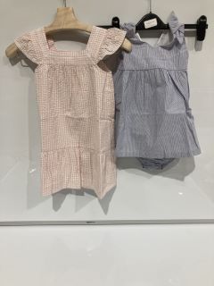 A QTY OF THE WHITE COMPANY ITEMS TO INCLUDE STRIPE TIE SHOULDER DRESS 9-12M BLUE STRIPE TOTAL RRP £144