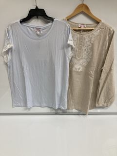 A QTY OF THE WHITE COMPANY ITEMS TO INCLUDE JERSEY FRILL SLEEVE FLORRIE PRINT NIGHTIE XL IVORY TOTAL RRP £423