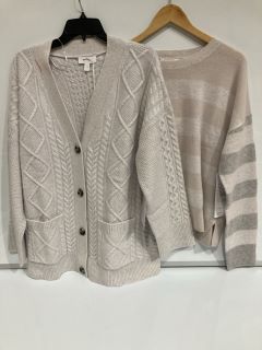 A QTY OF THE WHITE COMPANY ITEMS TO INCLUDE CASHMERE MULTI STRIPE JUMPER XL MULTI TOTAL RRP £734