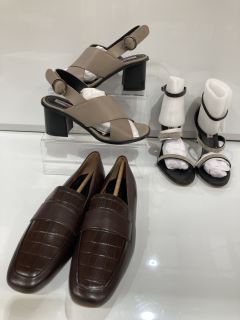 A QTY OF THE WHITE COMPANY ITEMS TO INCLUDE LEATHER SQUARE TOE LOAFER 40 CHOCOLATE TOTAL RRP £307