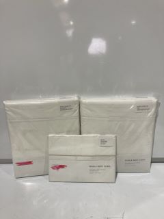 A QTY OF THE WHITE COMPANY ITEMS TO INCLUDE SINGLE ROW CORD DUVET COVER SET KING WHITE TOTAL RRP £215