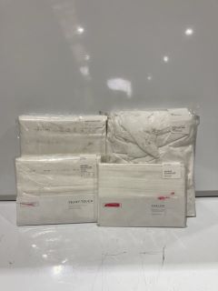 A QTY OF THE WHITE COMPANY ITEMS TO INCLUDE SINGLE ROW CORD COTTON FITTED SHEET PAIR KING WHITE TOTAL RRP £224