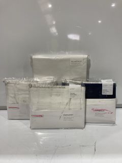 A QTY OF THE WHITE COMPANY ITEMS TO INCLUDE CAMBERLY OXFORD SHAM PAIR WHITE/NAVY SUPERKING TOTAL RRP £210