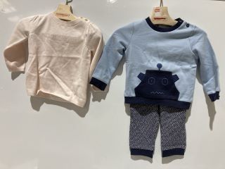 A QTY OF THE WHITE COMPANY ITEMS TO INCLUDE A HEART POCKET KNITTED DRESS 9-12 MONTHS BLUE STRIPE TOTAL RRP £373