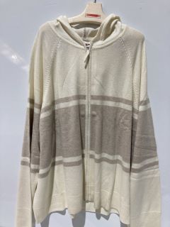 A QTY OF THE WHITE COMPANY ITEMS TO INCLUDE A STRIPE ZIP THROUGH WITH CASHMERE - EXTRA LARGE - OATMEAL MARL - TOTAL RRP £481