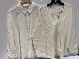 A QTY OF THE WHITE COMPANY ITEMS TO INCLUDE A THE SILK SHIRT - IVORY - 18 - TOTAL RRP £603