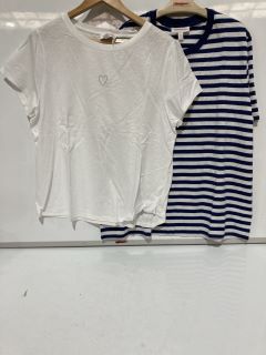 QTY OF THE WHITE COMPANY ITEMS TO INCLUDE JERSEY STRIPE TEE NAVY/WHITE SIZE XL TOTAL RRP £468