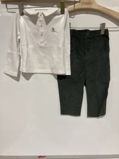 QTY OF THE WHITE COMPANY ITEMS TO INCLUDE TERRY SWEATSHIRT & JOGGER SET GREY SIZE 9-12 MTHS TOTAL RRP £343