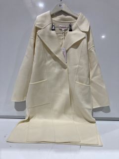 THE WHITE COMPANY DOUBLE FACED COAT - IVORY - M - RRP £298