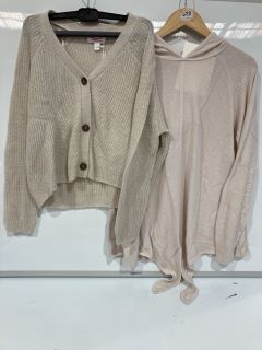 QTY OF THE WHITE COMPANY ITEMS TO INCLUDE TIE FRONT STITCH DETAIL HOODIE XL PETAL PINK TOTAL RRP £470