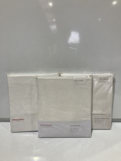 A QTY OF THE WHITE COMPANY ITEMS TO INCLUDE BAILEY STRIPE FLAT SHEET SINGLE TOTAL RRP £350