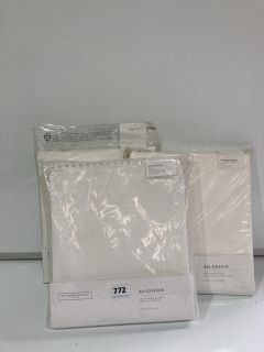 A QTY OF THE WHITE COMPANY ITEMS TO INCLUDE AVIGNON NATURAL POM DUVET COVER WHITE/NATURAL KING TOTAL RRP £255