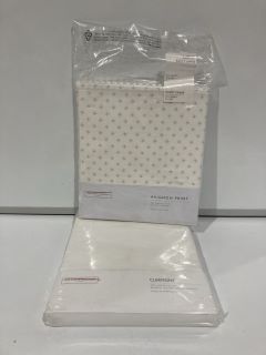 A QTY OF THE WHITE COMPANY ITEMS TO INCLUDE AVIGNON PRINT DUVET COVER WHITE/GREY TOTAL RRP £285