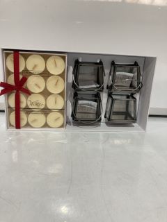 QTY OF THE WHITE COMPANY TO INCLUDE WINTER EVENINGS SET SET OF 12 TEALIGHTS TOTAL RRP £90