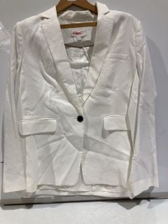 THE WHITE COMPANY LINEN BLAZER - WHITE - 18 - RRP £198