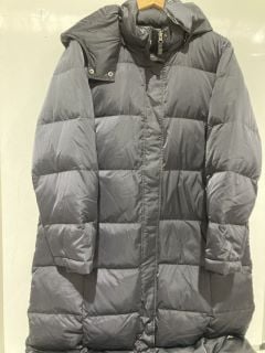 THE WHITE COMPANY DOWN FILLED LONG PUFFER COAT - STORM GREY - 18 - RRP £298