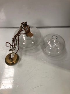 NKUKU ITEMS TO INCLUDE OTORO GLASS PENDANT - CLEAR - SMALL ROUND - TOTAL RRP £525