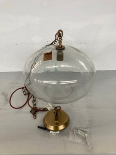 NKUKU OTORO GLASS PENDANT - CLEAR - LARGE ROUND - RRP £250