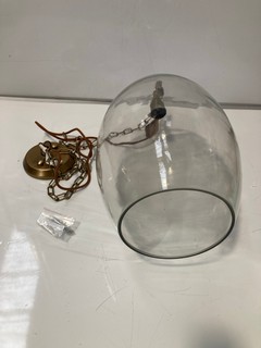 NKUKU OTORO GLASS PENDANT - CLEAR - LARGE OVAL - RRP £250