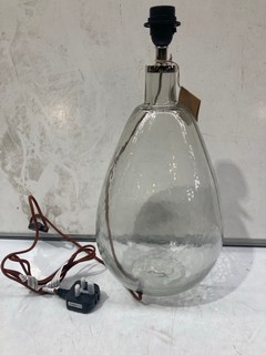 NKUKU BABA GLASS LAMP - CLEAR - LARGE WIDE - £160